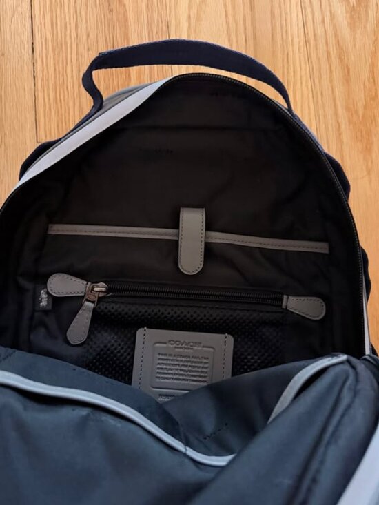 Coach Pacer Heather Grey Backpack with Coach Patch